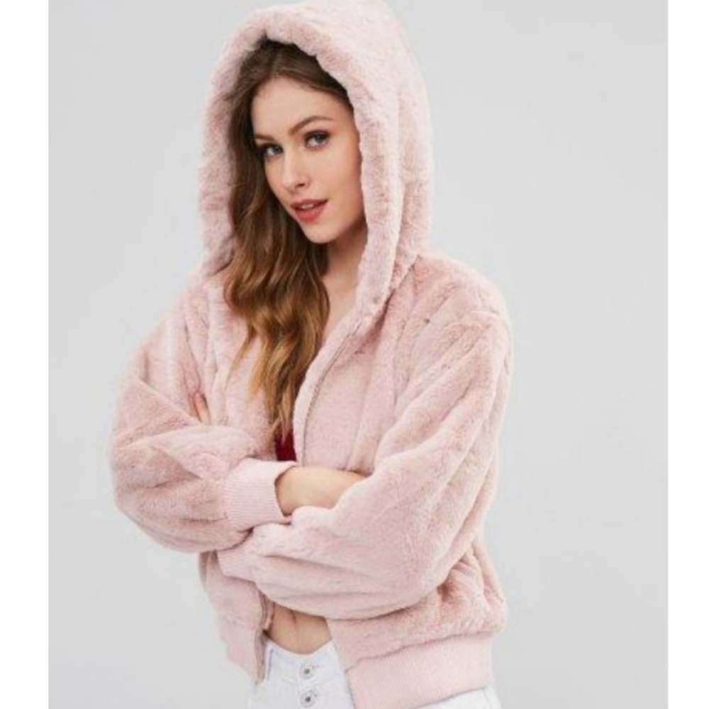 Faux fur coat. Only worn once